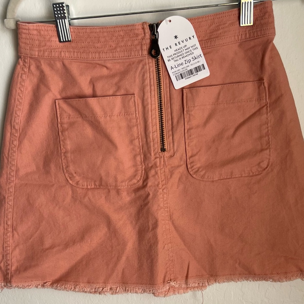 Madewell Chic Peach A-Line Zip Skirt size 00 🍑